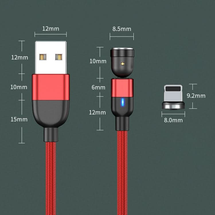 1m 3A Output USB to 8 Pin 540 Degree Rotating Magnetic Data Sync Charging Cable