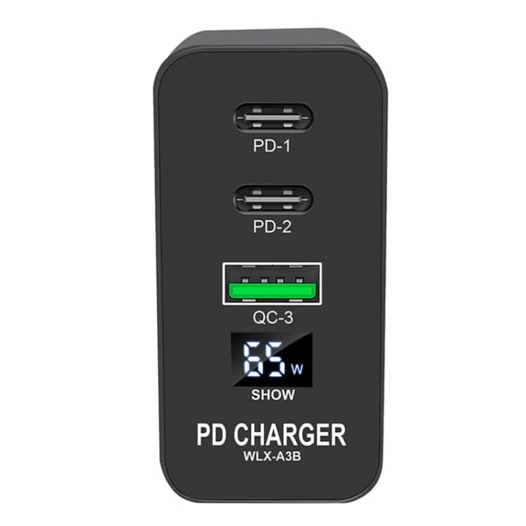 A3B 65W Output USB-C / Type-C x 2 + USB HUB PD Charger, US Plug