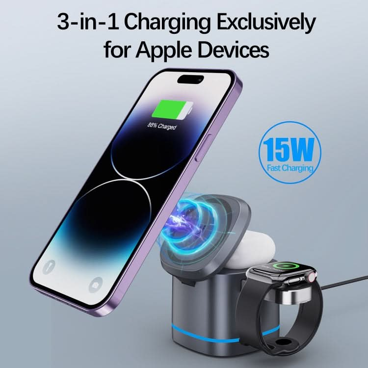 H32 15W 3 in 1 Magnetic Multifunctional Wireless Charger