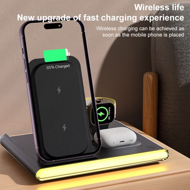 C27 15W 4 in 1 Foldable Magnetic Wireless Charger with Ambient Light