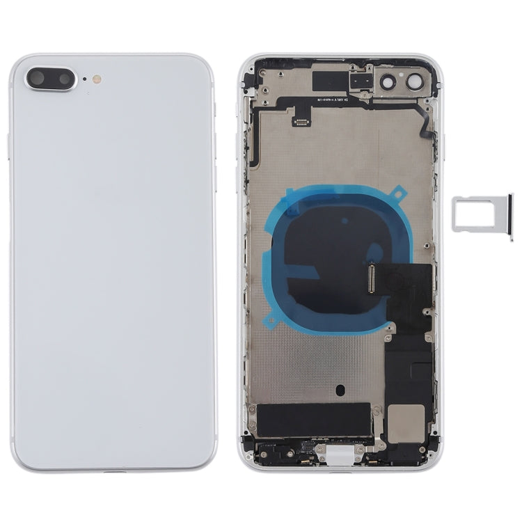 Battery Back Cover Assembly with Side Keys & Vibrator & Speaker Ringer Buzzer & Power Button + Volume Button Flex Cable & Card Tray for iPhone 8 Plus