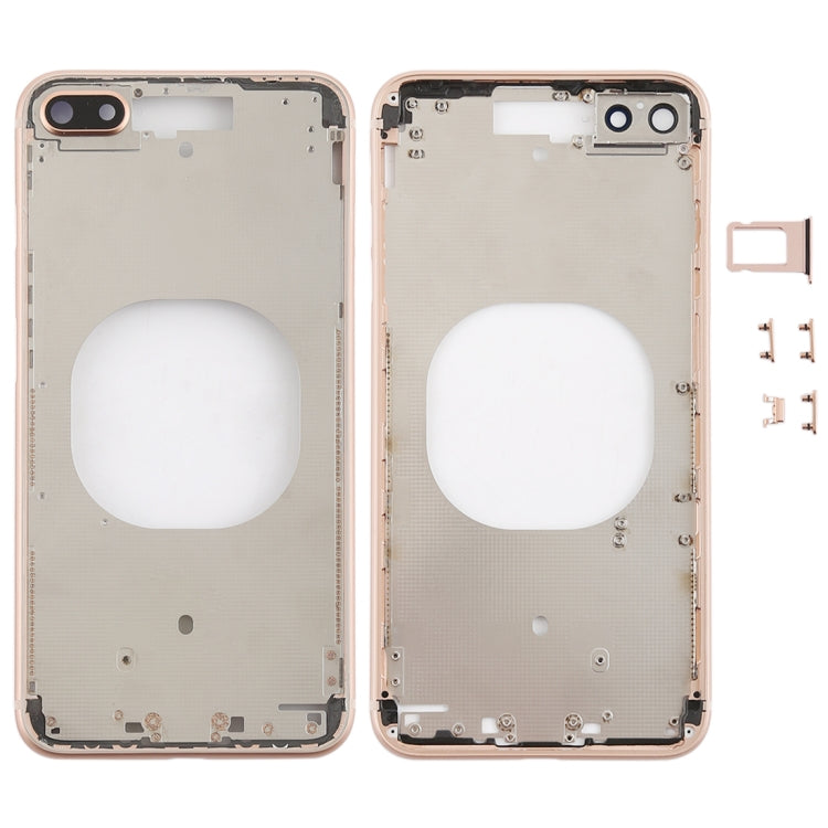 Transparent Back Cover with Camera Lens & SIM Card Tray & Side Keys for iPhone 8 Plus