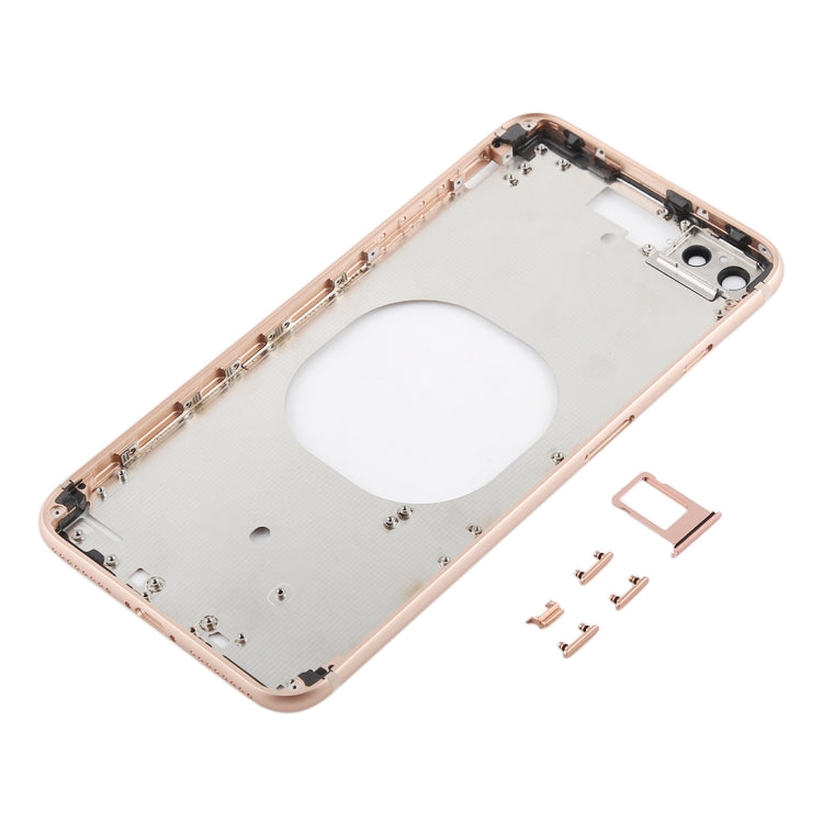 Transparent Back Cover with Camera Lens & SIM Card Tray & Side Keys for iPhone 8 Plus