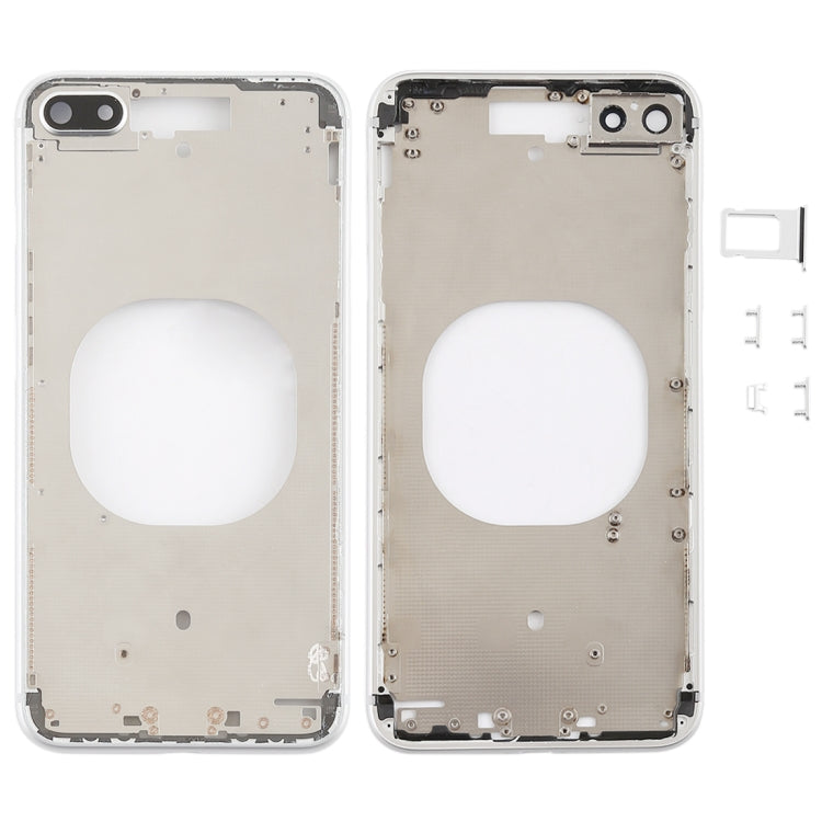 Transparent Back Cover with Camera Lens & SIM Card Tray & Side Keys for iPhone 8 Plus