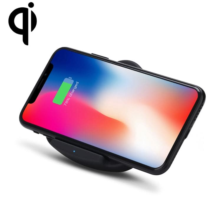 QK11 10W ABS + PC Fast Charging Qi Wireless Charger Pad