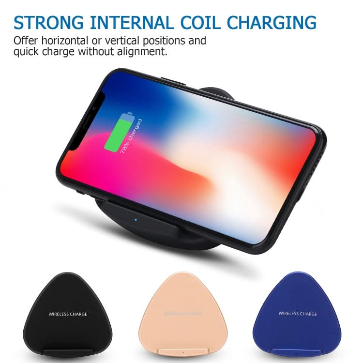 QK11 10W ABS + PC Fast Charging Qi Wireless Charger Pad