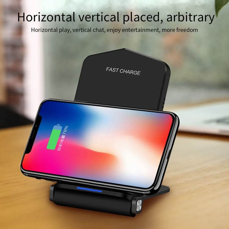 Q200 5W ABS + PC Fast Charging Qi Wireless Fold Charger Pad