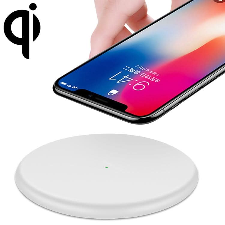 TOVYS-KC-N5 9V 1A Output Frosted Round Wire Qi Standard Fast Charging Wireless Charger, Cable Length: 1m