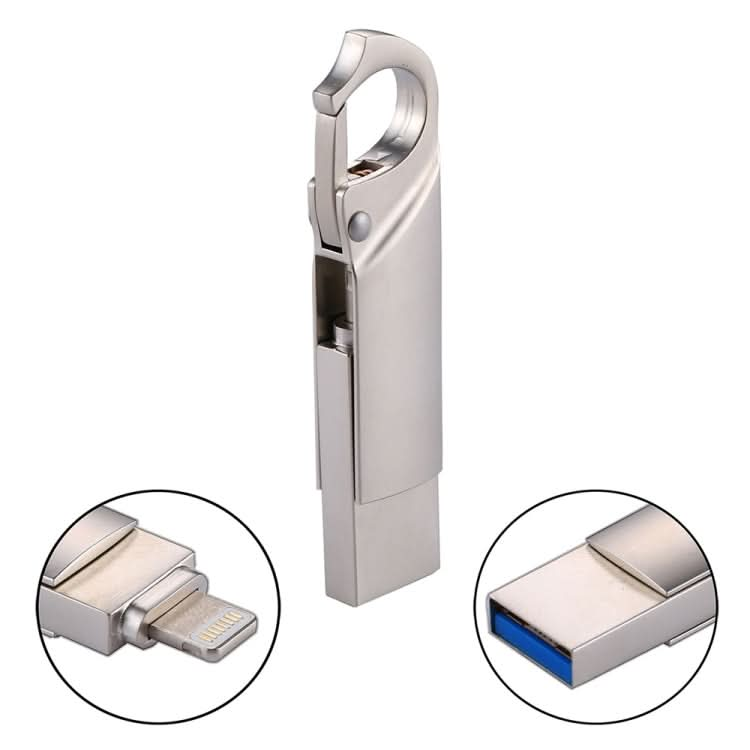 RQW-10F 2 in 1 USB 2.0 & 8 Pin 32GB Keychain Flash Drive