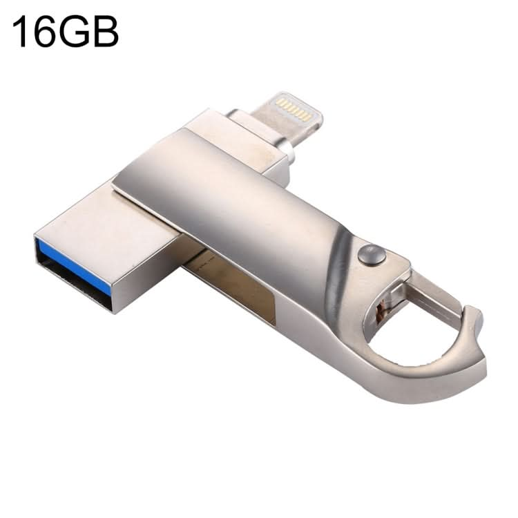 RQW-10F 2 in 1 USB 2.0 & 8 Pin 16GB Keychain Flash Drive