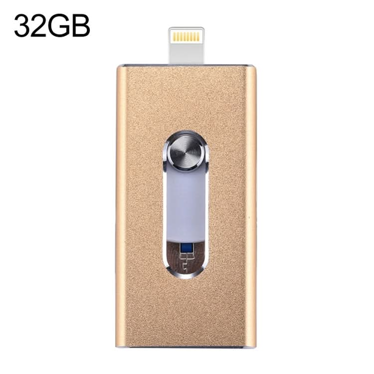 RQW-02 3 in 1 USB 2.0 & 8 Pin & Micro USB 32GB Flash Drive