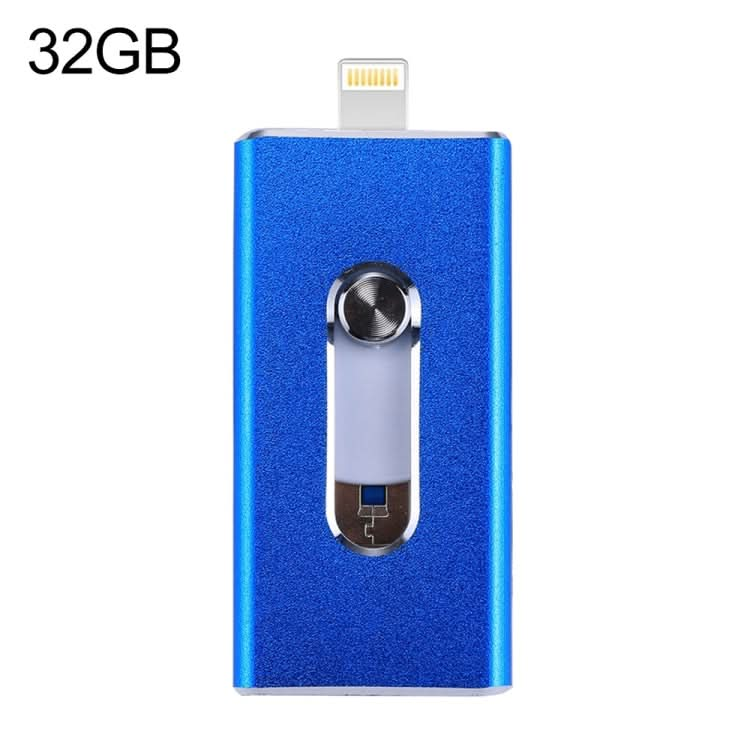 RQW-02 3 in 1 USB 2.0 & 8 Pin & Micro USB 32GB Flash Drive