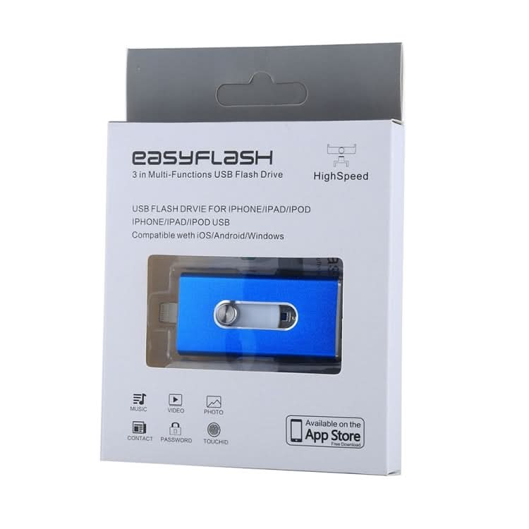 RQW-02 3 in 1 USB 2.0 & 8 Pin & Micro USB 32GB Flash Drive