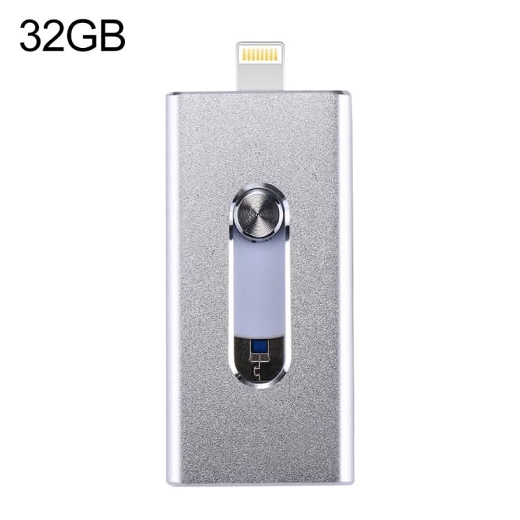 RQW-02 3 in 1 USB 2.0 & 8 Pin & Micro USB 32GB Flash Drive