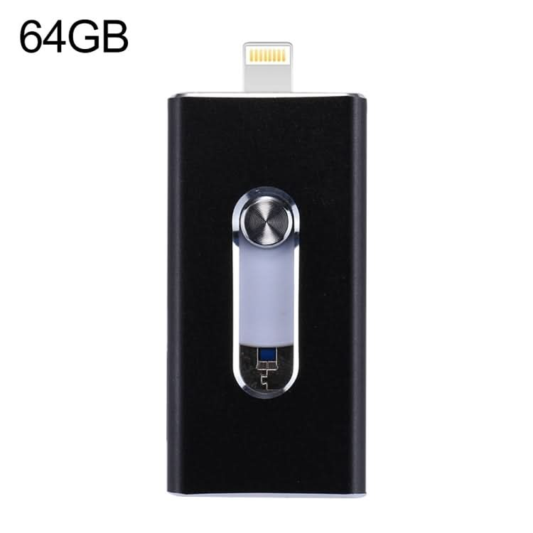 RQW-02 3 in 1 USB 2.0 & 8 Pin & Micro USB 64GB Flash Drive