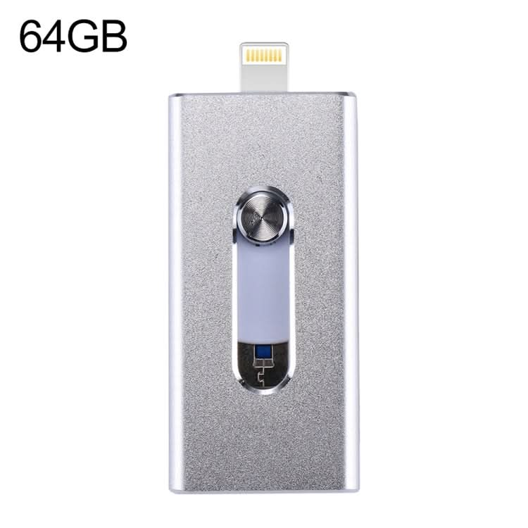 RQW-02 3 in 1 USB 2.0 & 8 Pin & Micro USB 64GB Flash Drive