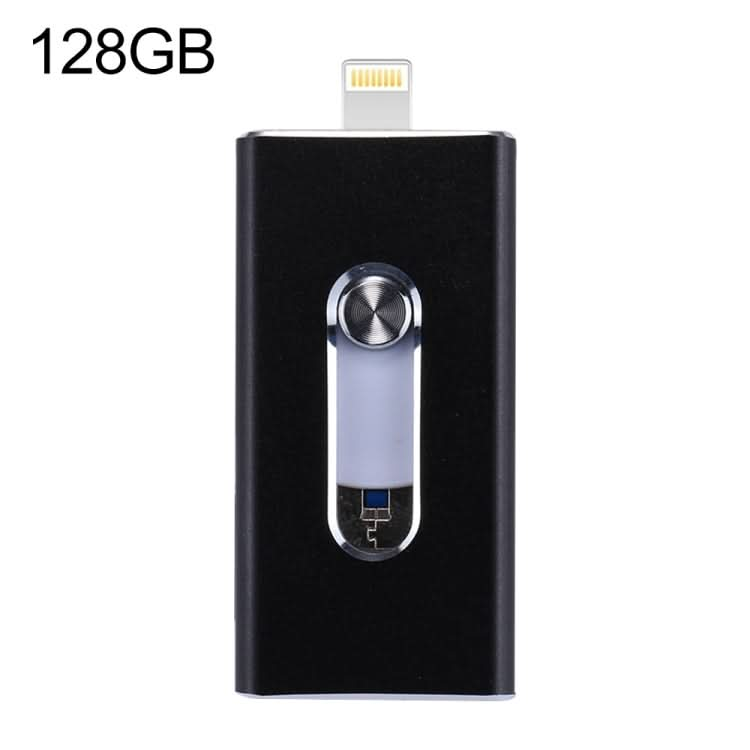 RQW-02 3 in 1 USB 2.0 & 8 Pin & Micro USB 128GB Flash Drive