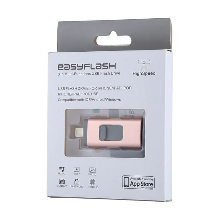 easyflash RQW-01B 3 in 1 USB 2.0 & 8 Pin & Micro USB 32GB Flash Drive