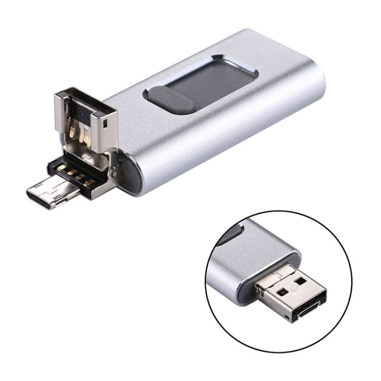 easyflash RQW-01B 3 in 1 USB 2.0 & 8 Pin & Micro USB 32GB Flash Drive