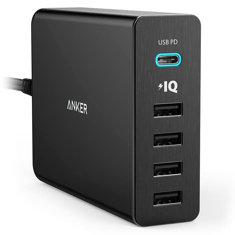 ANKER 2.4A USB-C / Type-C Power Delivery PD + 4 Ports Wall Changer for Mobile Phones / Tables / Macbooks, US Plug