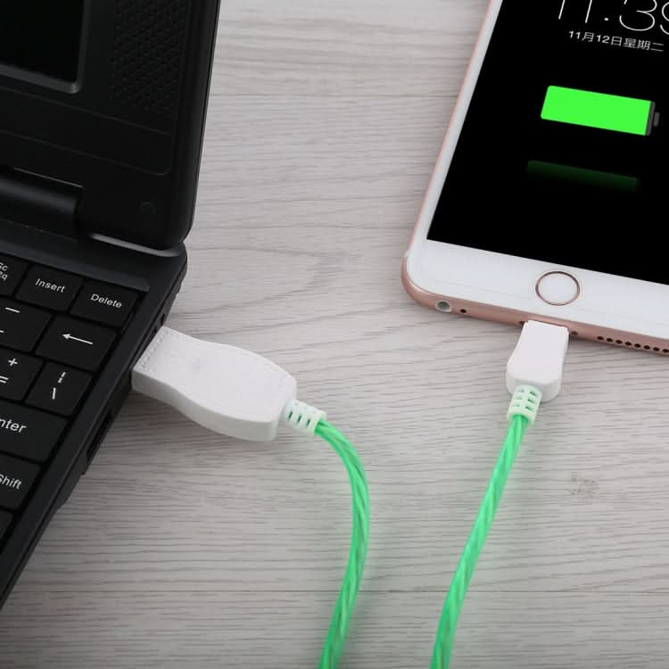 LED Flowing Light 1m USB to 8 Pin Data Sync Charge Cable for iPhone, iPad