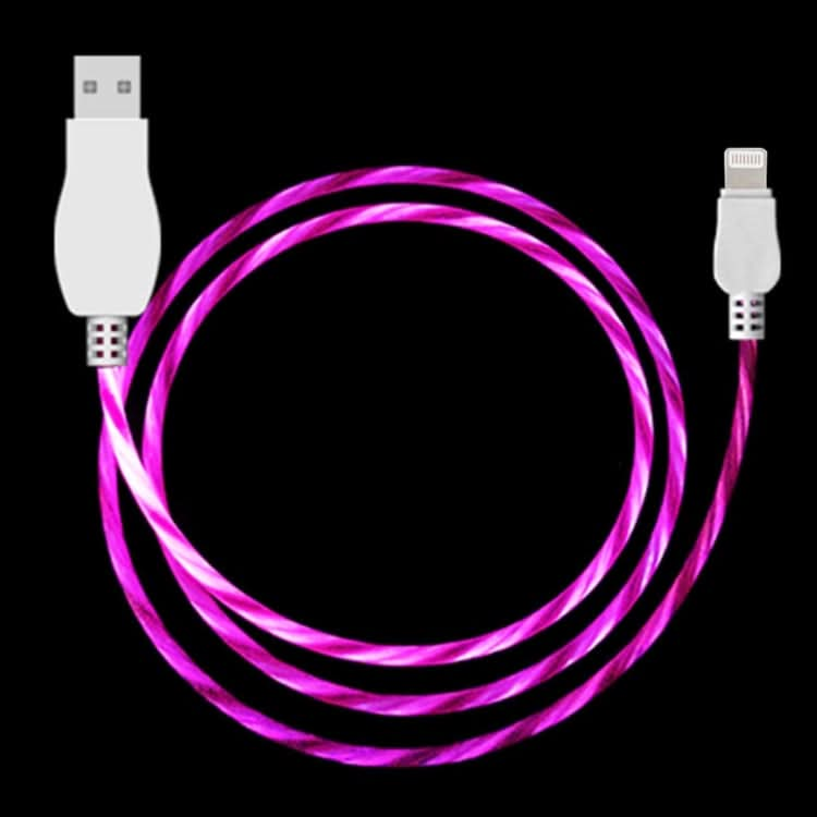 LED Flowing Light 1m USB to 8 Pin Data Sync Charge Cable for iPhone, iPad