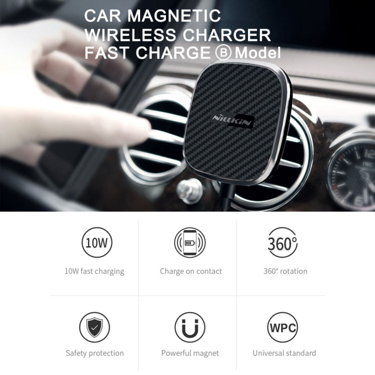 NILLKIN MC027 Car Air Outlet Vent Mount Clamp Holder 10W Fast Charging Qi Magnetic Wireless Charger ÎҵÄÉ̵ê