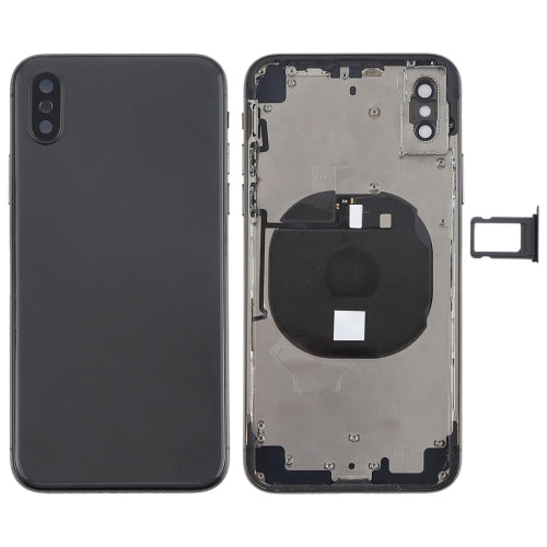 Battery Back Cover Assembly with Side Keys & Wireless Charging Module & Volume Button Flex Cable & Card Tray for iPhone X My Store