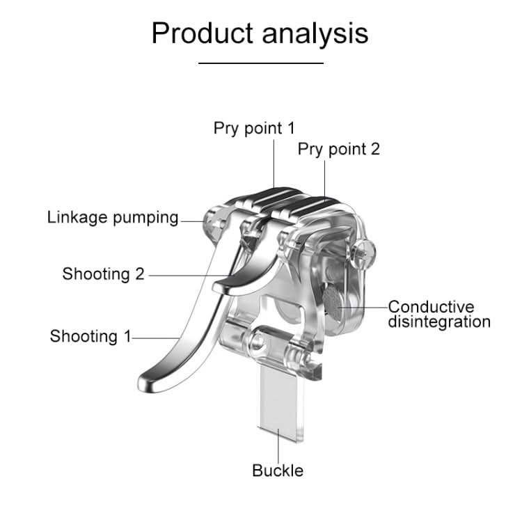 W6 Double Press Eat Chicken Mobile Phone Trigger Shooting Controller Button Handle
