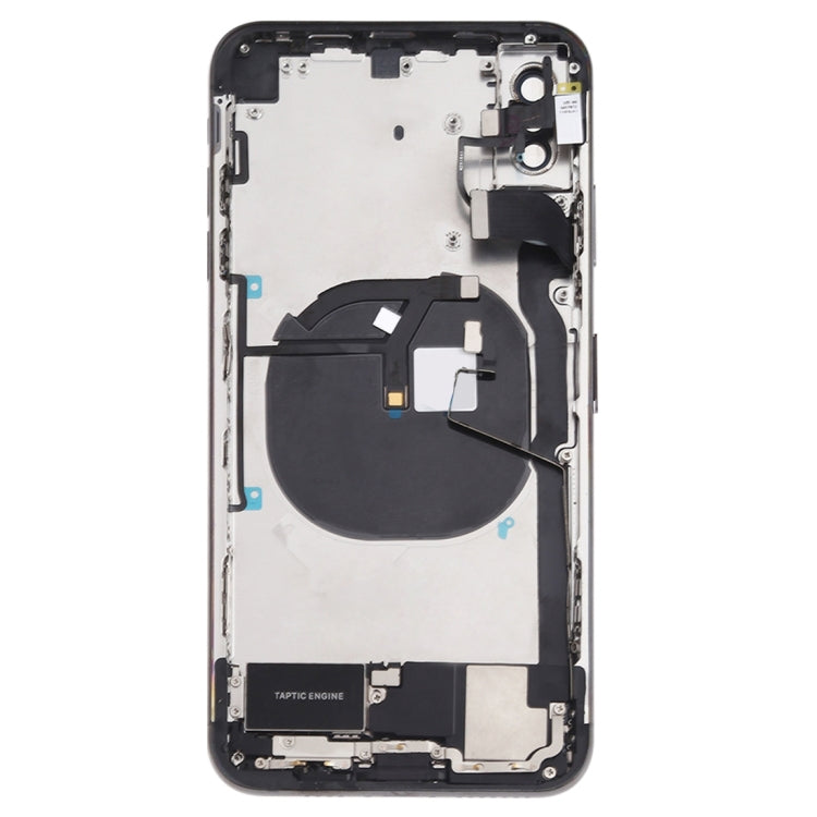 Battery Back Cover Assembly (with Side Keys & Speaker Ringer Buzzer & Motor & Camera Lens & Card Tray & Power Button + Volume Button + Charging Port + Signal Flex Cable & Wireless Charging Module) for iPhone XS Max