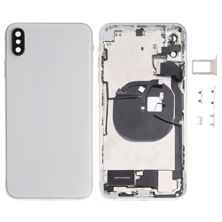 Battery Back Cover Assembly (with Side Keys & Speaker Ringer Buzzer & Motor & Camera Lens & Card Tray & Power Button + Volume Button + Charging Port + Signal Flex Cable & Wireless Charging Module) for iPhone XS Max My Store