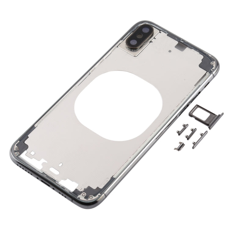 Transparent Back Cover with Camera Lens & SIM Card Tray & Side Keys for iPhone XS Max