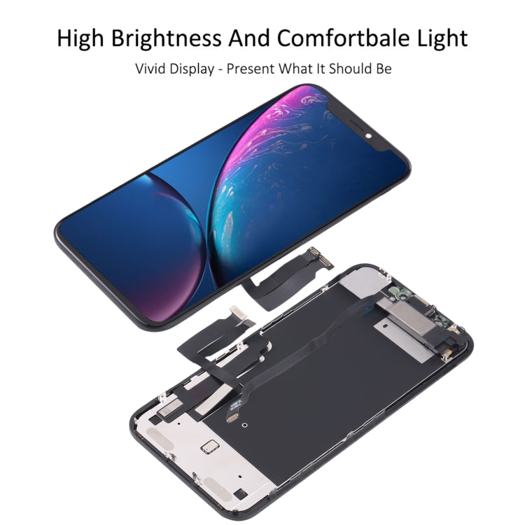 Original LCD Screen and Digitizer Full Assembly with Earpiece Speaker Flex Cable for iPhone XR