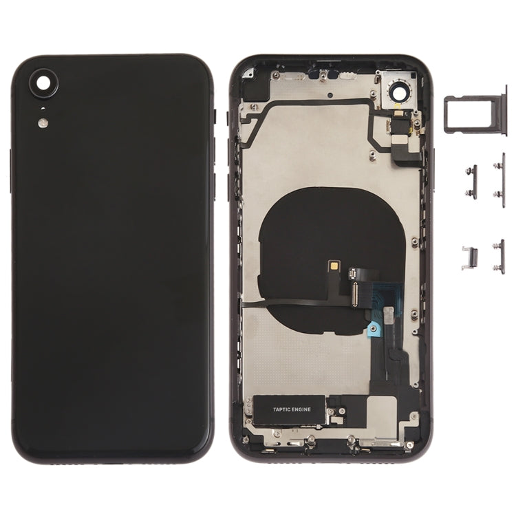 Battery Back Cover Assembly (with Side Keys & Speaker Ringer Buzzer & Motor & Camera Lens & Card Tray & Power Button + Volume Button + Charging Port + Signal Flex Cable & Wireless Charging Module) for iPhone XR