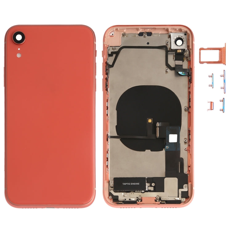 Battery Back Cover Assembly (with Side Keys & Speaker Ringer Buzzer & Motor & Camera Lens & Card Tray & Power Button + Volume Button + Charging Port + Signal Flex Cable & Wireless Charging Module) for iPhone XR My Store