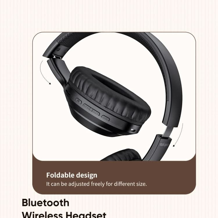 ROCK Space O2 HiFi Bluetooth 5.0 Wireless Headset with Mic, Support TF Card