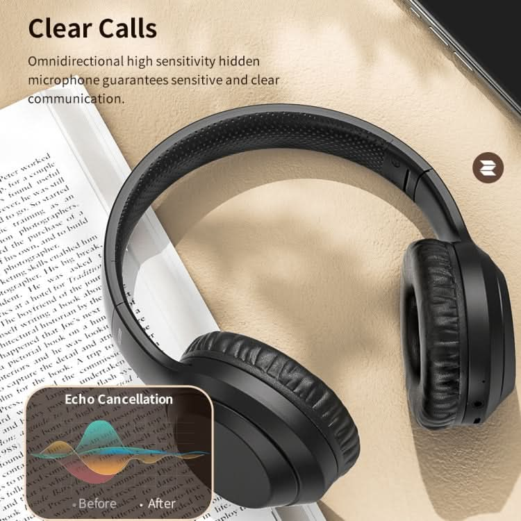 ROCK Space O2 HiFi Bluetooth 5.0 Wireless Headset with Mic, Support TF Card