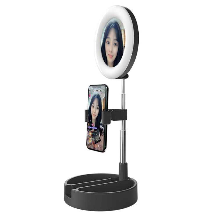 WK G3 Folding Storage Type Desktop Multi-function Live Light Makeup Mirror Holder My Store