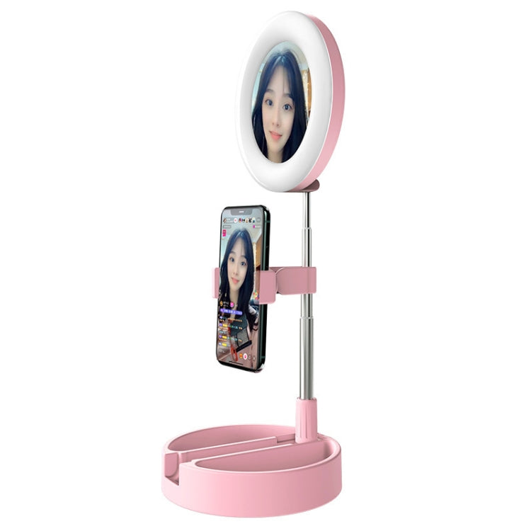 WK G3 Folding Storage Type Desktop Multi-function Live Light Makeup Mirror Holder My Store