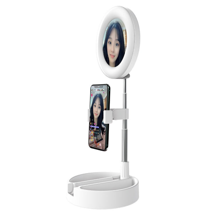 WK G3 Folding Storage Type Desktop Multi-function Live Light Makeup Mirror Holder My Store