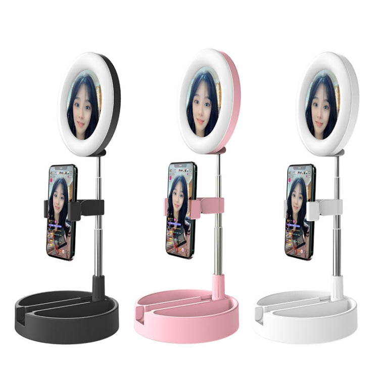 WK G3 Folding Storage Type Desktop Multi-function Live Light Makeup Mirror Holder My Store