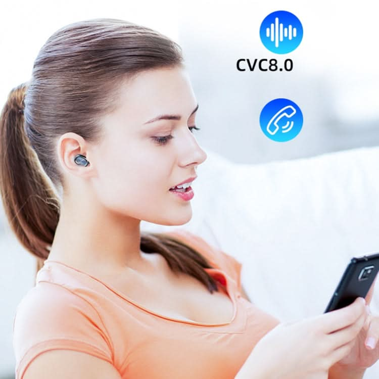 263 TWS CVC8.0 Noise Cancelling Bluetooth Earphone with Charging Box, Support Touch & Three-screen LED Battery Display & Phone Holder & Power Bank & HD Call & Voice Assistant