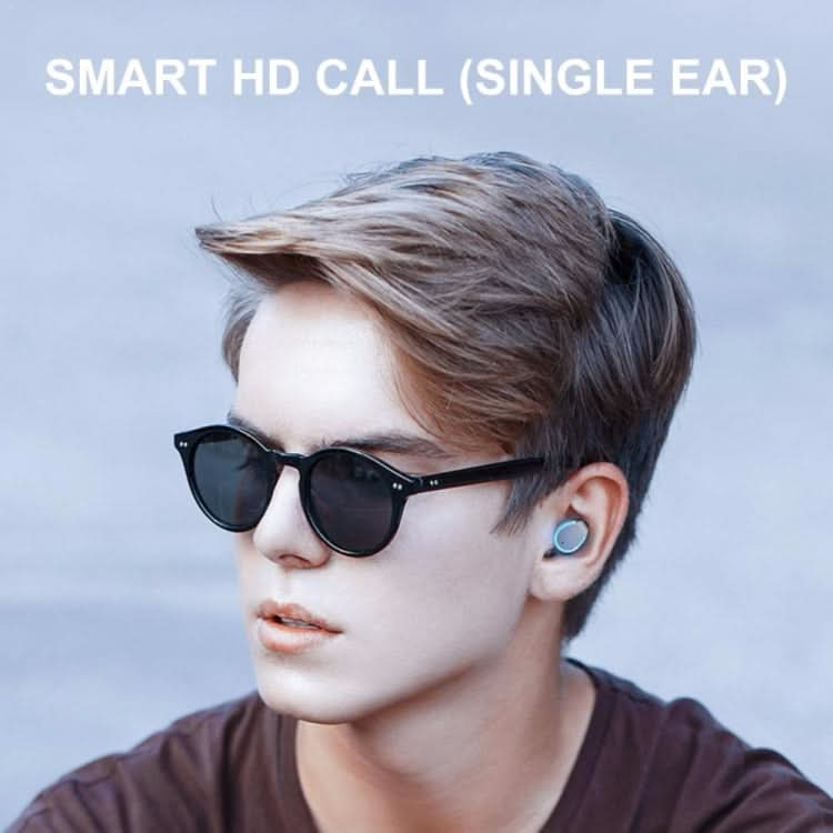 F9-5 Intelligent Noise Cancelling Touch Bluetooth Earphone with Charging Box, Supports Three-screen LED Power Display & HD Call & Power Bank & Siri