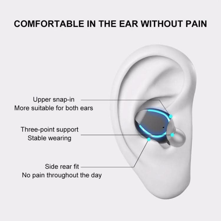 F9-5 Intelligent Noise Cancelling Touch Bluetooth Earphone with Charging Box, Supports Three-screen LED Power Display & HD Call & Power Bank & Siri