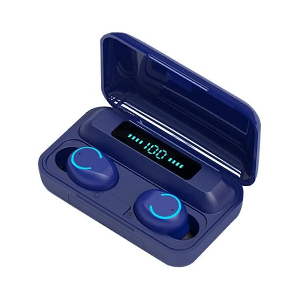 F9-9 TWS CVC8.0 Noise Cancelling Bluetooth Earphone with Charging Box, Support Touch Lighting Effect & Three-screen LED Power Display & Power Bank & Mobile Phone Holder & HD Call & Voice Assistant