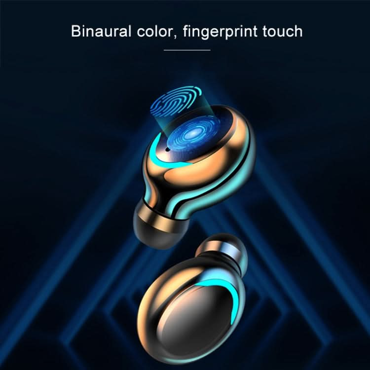 F9-5C Four-bar Breathing Light + Digital Display Noise Reduction Bluetooth Earphone with Hand Strap