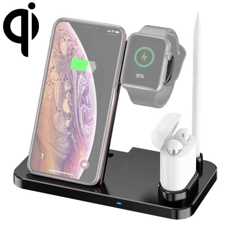 W30 QI Vertical Wireless Charger for Mobile Phones & Apple Watches & AirPods & Apple Pencil, with Adjustable Phone Stand