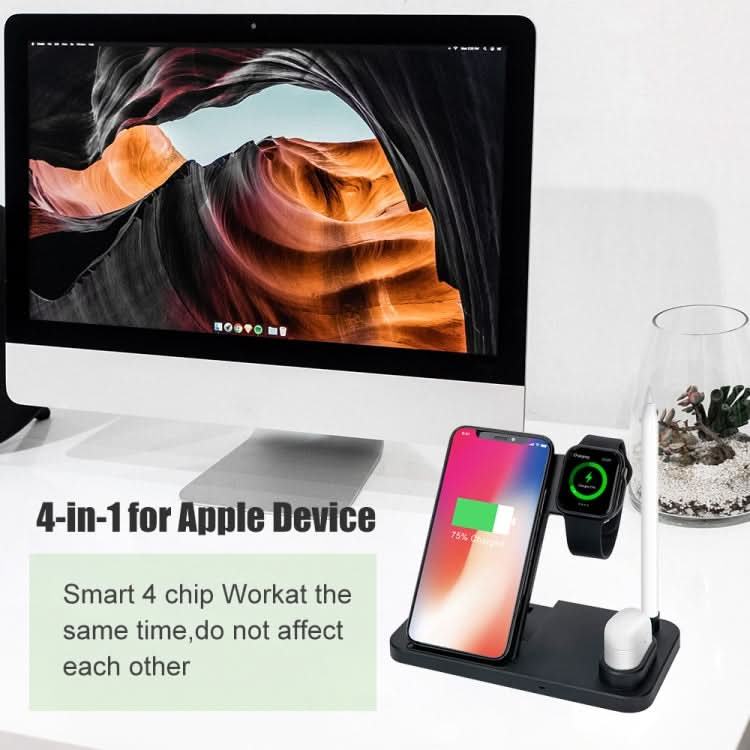 W30 QI Vertical Wireless Charger for Mobile Phones & Apple Watches & AirPods & Apple Pencil, with Adjustable Phone Stand