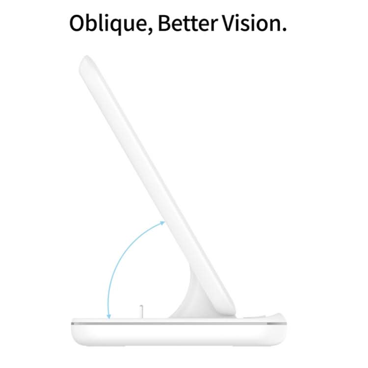 Z5 QI Vertical Magnetic Wireless Charger for Mobile Phones & Apple Watches & AirPods / Xiaomi Redmi AirDots, with Touch Ring Light