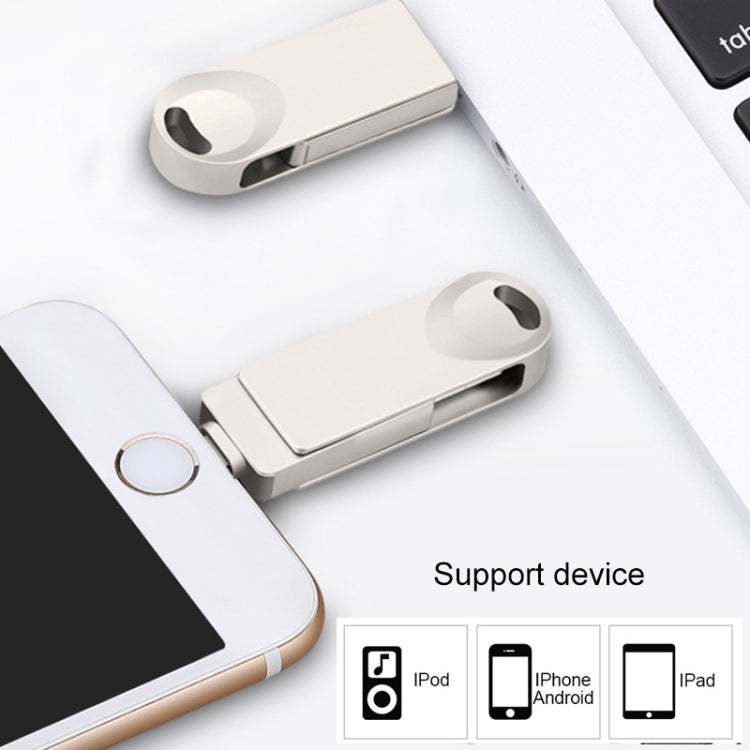 S29 3 in 1 16GB Micro USB + USB + 8 Pin Interface Metal Twister Flash Disk My Store